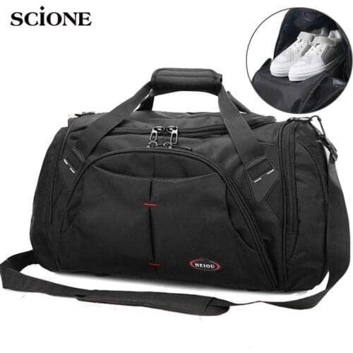 Men Sport Gym Bag Training Large Nylon Travel Handbag For Women Shoulder Luggage Pack Gymtas Tote Balso Sac De Sporttas XA812WA