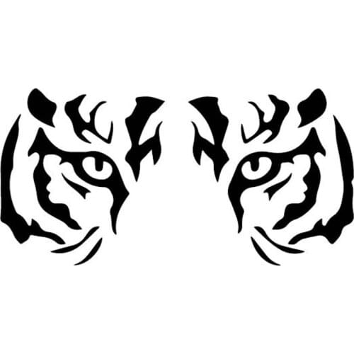 Tiger Eye Decals High Quality Car Decoration Decals Personalized Pvc Car Window Waterproof Decals Black/white, 17cm*8cm
