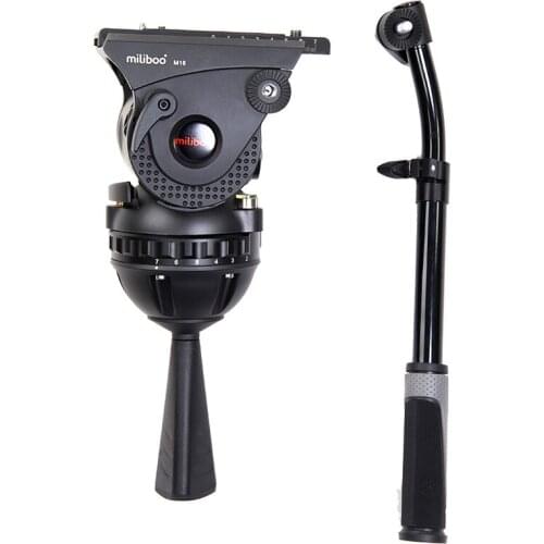 New Arrival miliboo M18 Broadcast Movie Video Head Load 25kg Aluminum Heavy Duty Monopod Tripod Fluid Head 100mm Bowl