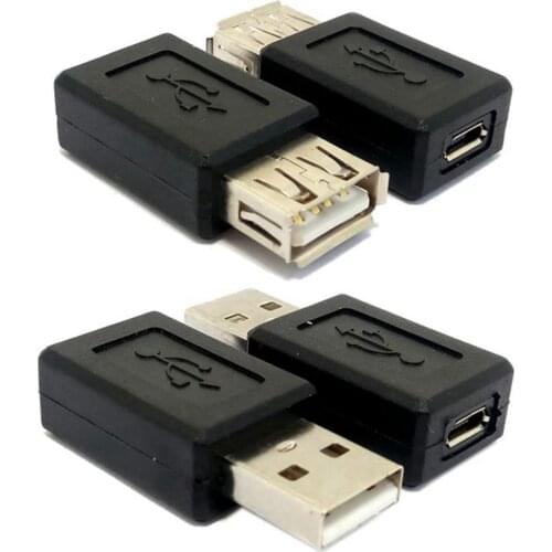 New Black USB 2.0 Type A Female to Micro&MINI USB B Female Adapter Plug Converter usb 2.0 to Micro usb connector wholesale