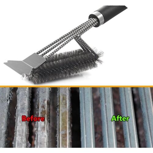 Grill Brush Scraper Best BBQ Cleaner Perfect Tool Stainless Steel Ideal Barbecue Accessories Cleaning Brush Best Tools Types