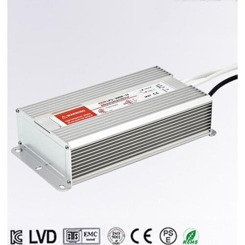 LED Driver Power Supply Lighting Transformer Waterproof IP67 Input AC170-250V DC 12V 250W Adapter for LED Strip LD504