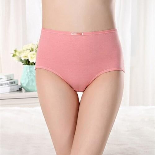 Women panties Mid-waist cotton comfortable and breathable Seamless panties womens underwear solid color women briefs