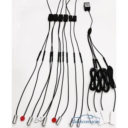 Universal 14 in 1 RGB LED with 8M Car Interior Decor Fiber Optical Strip Light by App Control 12V Decorative Atmosphere Lamps