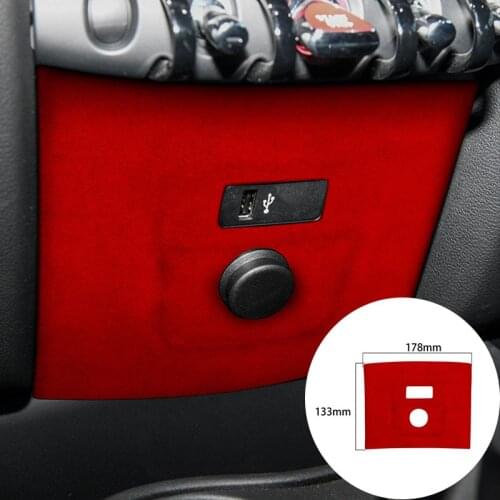 For BMW F60 2018-2020 Alcantara Suede Wrap Car Cigarette Lighter Panel Trim Stickers Cover Mouldings Accessories Car-styling