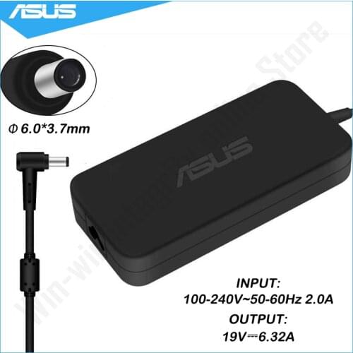 19V 6.32A 120W 6.0*3.7mm Adapter Power Charger For Asus TUF Gaming FX705GM FX705GE FX705GD FX505 FX505GD FX505GE FX505GD FX505DY