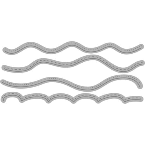 2021 AliliArts Metal Cutting Dies 4pc wave diy Scrapbooking Photo Album Decorative Embossing PaperCard Crafts Die