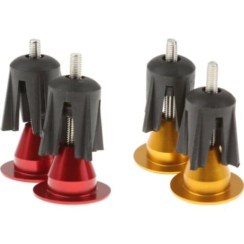 4Pcs/Set Premium Aluminum Alloy Sports MTB Bike Bicycle Handlebar Handle Bar Grips Caps End Plugs