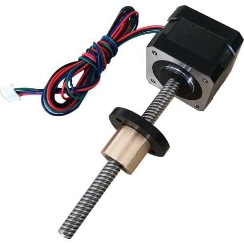 42 Screw Stepper Motor shaft Tr8*8*100mm Nema 17 1.33A Nema17 0.22kg.cm Linear Stepping Motor With