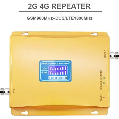 900 1800 Cellular Booster 65dB GSM Repeater 900 1800 DCS Dual Band Signal Booster Dual Band Signal Amplifier