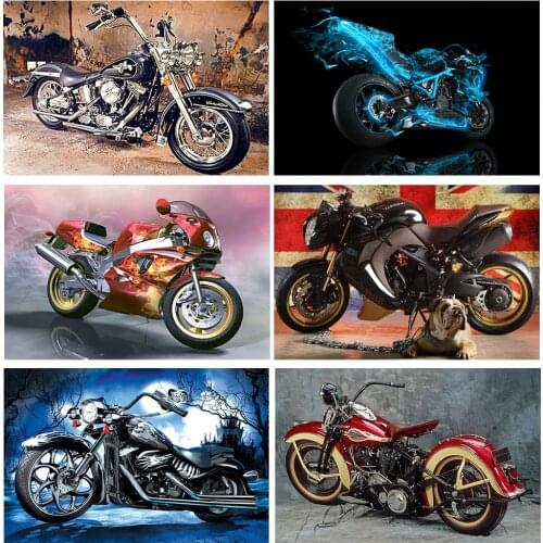 2020 New arrival Full Square drill 5D Diamond Painting DIY diamond embroidery landscape motorcycle series Diamond mosaic hobby