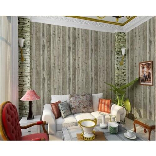 Beibehang Household adornment wallpaper do old imitation wood grain country style restoring ancient ways wallpaper for walls 3 d