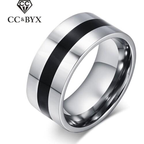 CC Bijouterie Rings For Men And Women Stainless Steel Drop Glue Ring Classic Jewelry Luxury Anillos Party Accessories CC955