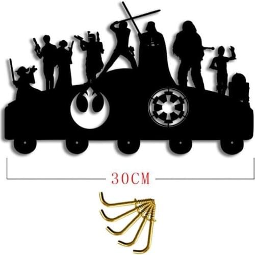 Wooden Coat Rack With 5 Hooks Wall Hanging Hook Hanging Bag Towel Key Wall Hanging Hook Corridor Bathroom Bedroom Clothes Hook