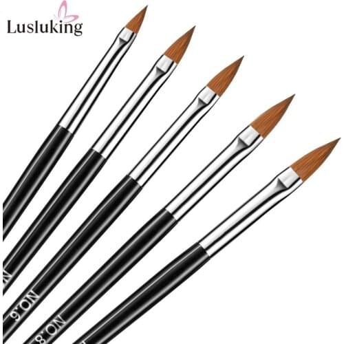 5pc/set Nail Art Brush Carving Dotting Pen Painting Drawing Sculpture Acrylic Manicure Tool UV Gel Polish Crystal Flower Builder