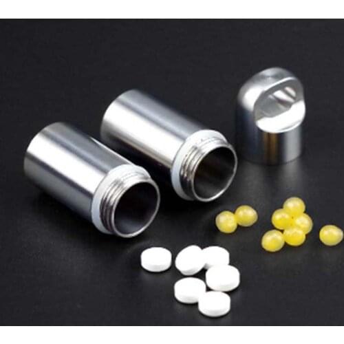 Mini Sealed Metal Medicine Box Travel Pill Storage Case Waterproof Vitamins Container Outdoor Capsules Organizer Perfume Bottle