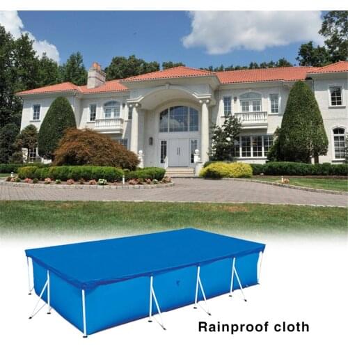 4 Size Swimming Pool Mat Rectangular Foldable Dustproof Polyester Floor Cloth Carpet Cover For Outdoor Villa Garden Pool Tools