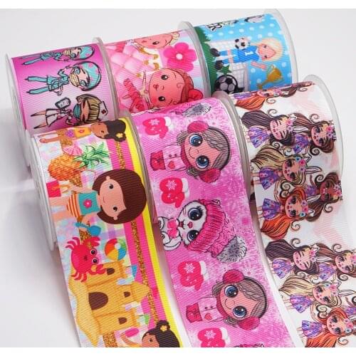 DIY Handmade Materials Printed Grosgrain Ribbon 50 Yard Per Size 52452