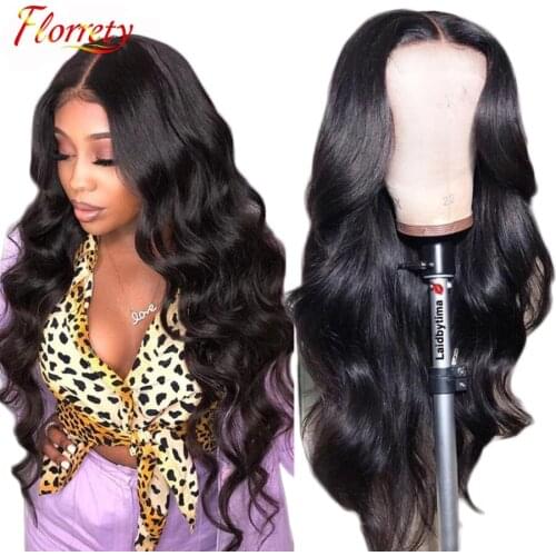 Florrety Body Wave Wigs 13x4 Lace Frontal Wigs 4x4 Lace Closure Human Hair Wigs Pre plucked BaBy Hair 180% Density