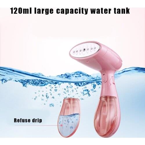 Hot Steamer Kit for Cloth Handheld Garment Fabric Remove Wrinkle Large Detachable Water Tank Home Use