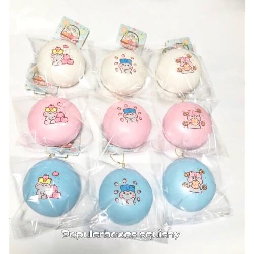 Popular poli new fruity poli white blue pink bun squishy so slow rising gift toys