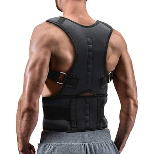 Magnetic Therapy Posture Corrector Brace Shoulder Back Support Belt Straightener Redress Humpback Correction Adjustable Unisex