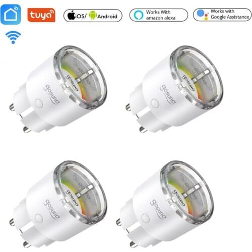 Smart Plug WiFi Socket EU 15A Power Monitor Timing Function Tuya SmartLife APP Control Works With Alexa Google Assistant