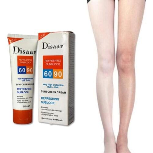 Sunscreen Cream Disaar Beauty Skin Care Spf Max 90 Oil Free Radical Scavenger Anti Oxidant UVA/UVB 80ml Body Sunblock