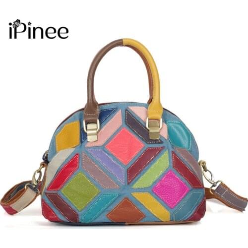 IPinee Brand Crossbody Bags For Women Small Bag Female Lady Shoulder Bags Genuine Leather Shell Bags Women Fashion Purse