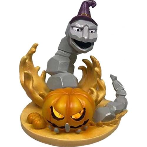 LED luminous snake statue cartoon pattern resin halloween pumpkin garden statue gesture octopus home decoration