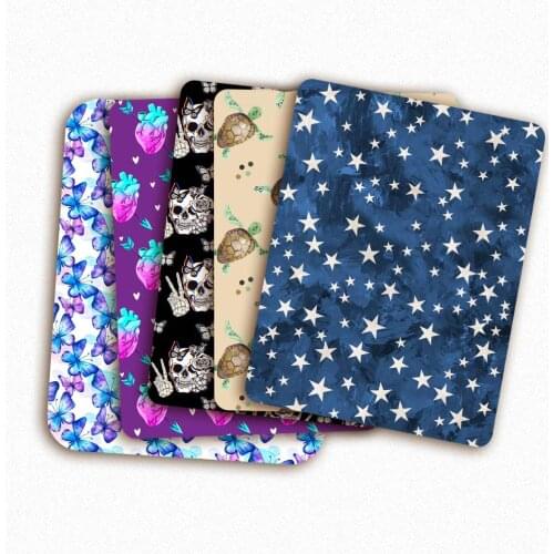 Polyester Cotton Fabric By The Yard Star Butterfly Turtle Printed Handmade Sewing Dress DIY Craft Supplies Decoration 45*145cm