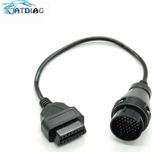 High Quality MB 38 Pin to 16 Pin OBD2 OBD Diagnostic Adapter For Mer-cedes 38 pin OBD 38pin Connector For Be-nz Free Shipping