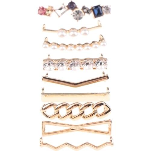 1 Pcs Beautiful Lovely Shiny Clip Pearls Shoelaces Decoration White Pearl Shoe Accessories Women Shoes Decorative Accessory