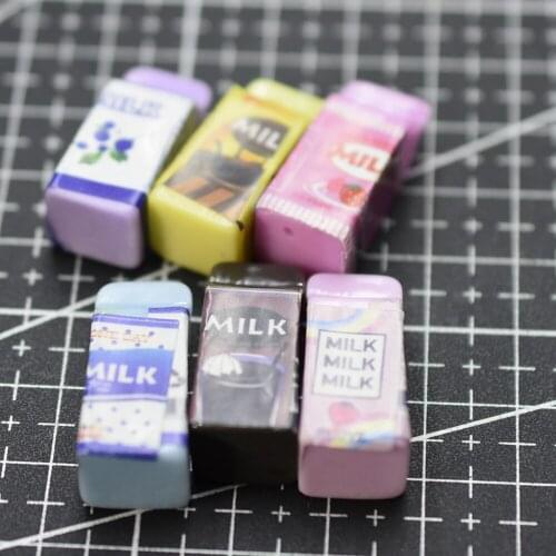 1pcs/lot resin solid simulation colorful milk drink bottle 27mm fairy garden gnome moss terrarium decor crafts bonsai home DIY