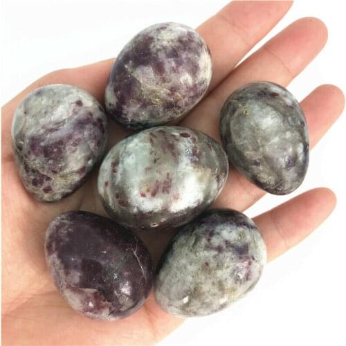 35-40mm Rare Natural Red Tourmaline Quartz Crystal Sphere Egg Shaped Healing Brazil Natural Quartz Crystals 1PC