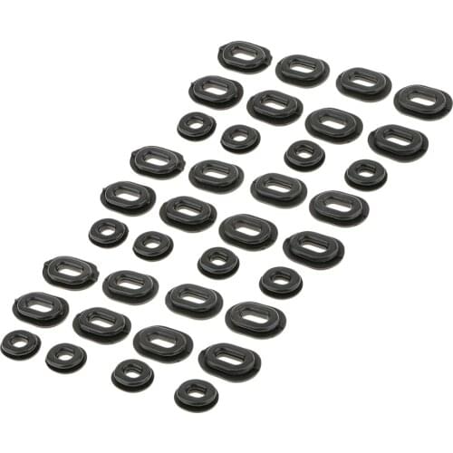 36pcs Rubber Grommet Single Side Panel Fairing Washer For Motorcycle