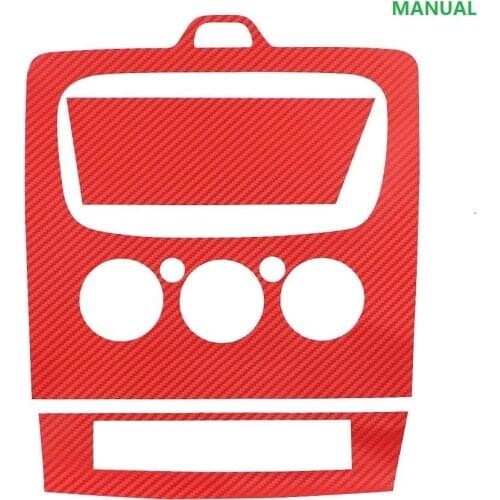 3D Carbon Fiber Car AC Console Protector Sticker For Ford Focus 2 2009 2010 2011 2012 2013 Modification Red/black