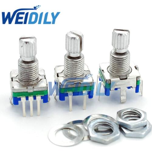 5PCS/LOT Original,Rotary encoder,code switch/EC11/ digital potentiometer with switch 5Pin handle length 15mm Q