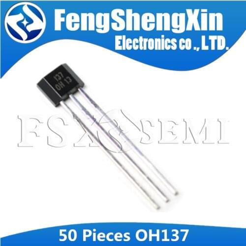 50pcs/lot OH137 137 Hall Effect Sensor for Highly Sensitive Instruments TO-92S