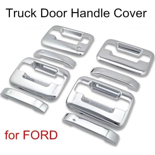 8 pcs/set ABS Plastic Accessories For Ford truck F-150 2004-2015 4D Chrome Door Handle Cover No PSKH No Key Pad Auto Accessories