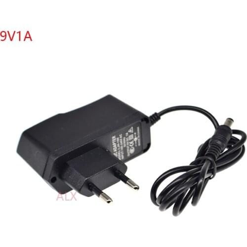 DC 9V1A 9V 1A Power Supply Adapter EU PLUG 100V-240V 220V AC TO DC Converter 1000MA 5.5*2.1MM 5.5MM*2.5MM FOR ARDUINO UNO R3