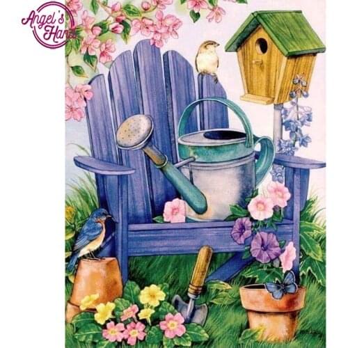 DIY diamond embroidery birds in garden 5D Diamond painting Cross Stitch full square 3D Rhinestone mosaic decoration