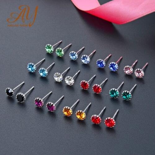 Anillos Yuzuk 100% 925 Sterling Silver Blue Pink Clear Zircon Gemstone Wedding Vintage Ear Studs/Earrings Fine Jewelry Wholesale