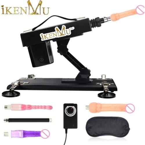 IKenmu Automatic Sex Mashine Adjustable Speed Sex Machine for Women Masturbating Pumping Gun with 4 Attachments Sex Products