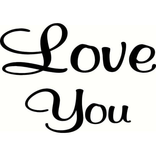 Car stickers window bumper Love You Wall Lettering Words Decal Vinyl Quote Sticker Decor 15x13cm