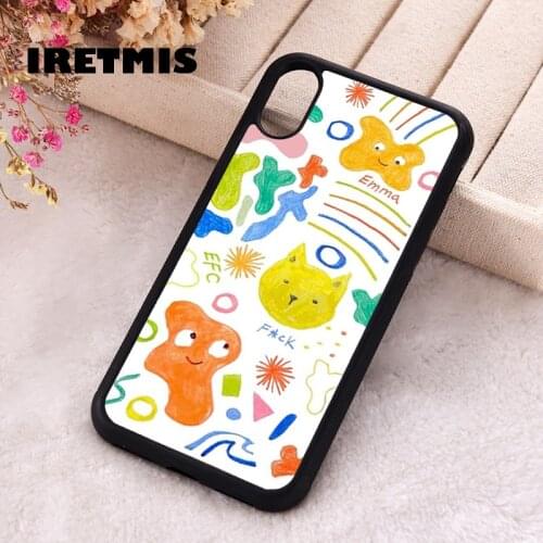 Iretmis 5 5S SE 2020 Phone Cover Case for iPhone 6 6S 7 8 Plus X Xs XR 11 12 Mini Pro Max Rubber Silicone Emma Chamberlain