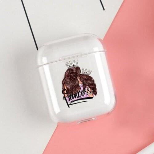 Super Mom Baby Girl Mother Cases For Apple AirPods 1 2 Case Clear Wireless Bluetooth Earphone Case Protective Shell