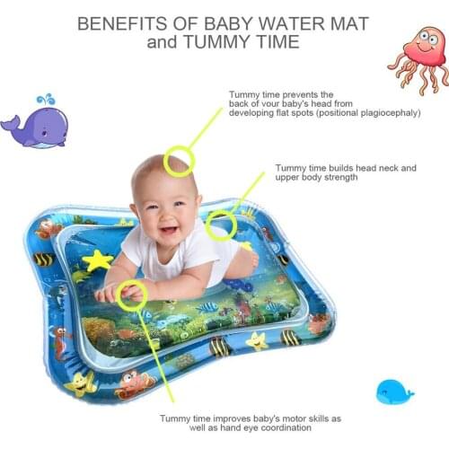 Baby Kids Water Play Mat Inflatable Infants Tummy Time Playmat Toys for Children Summer Swimming Beach Pool Game Cool Carpet Toy