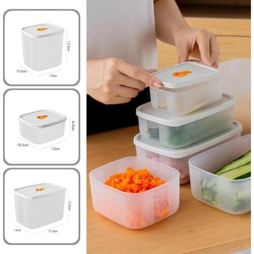 Eco-friendly Square Shape Refrigerator Large Food Storage Container for Home