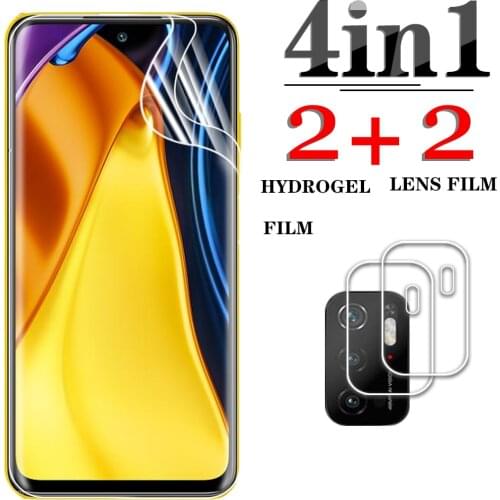 4in1 hydrogel film camera lens protective for Xiaomi POCO M3 PRO X3 NFC F3 Phone Glass Poco x3 x m 3 Pro 3pro screen protector